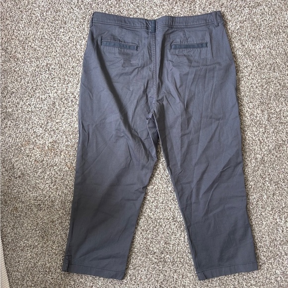 L.L. Bean Grey Cropped Pants Ankle Length Casual Minimalist Summer 16 - Picture 6 of 6